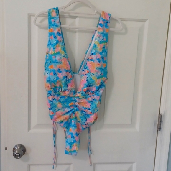 Sexy multi bright colors XL bathing suit - Picture 2 of 7